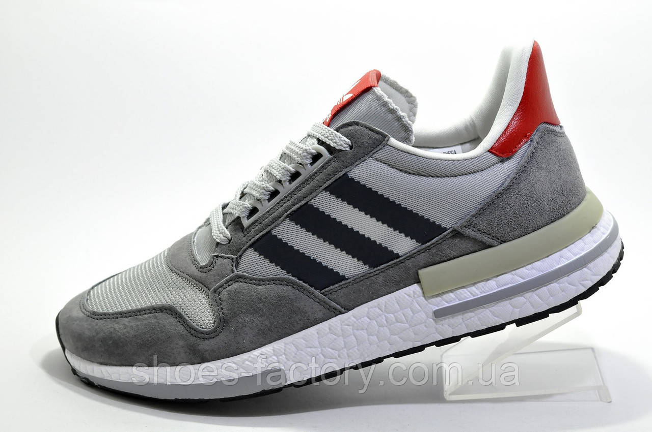 

Мужские кроссовки в стиле Adidas ZX 500 RM Boost, Gray\White\Red 44-28см.