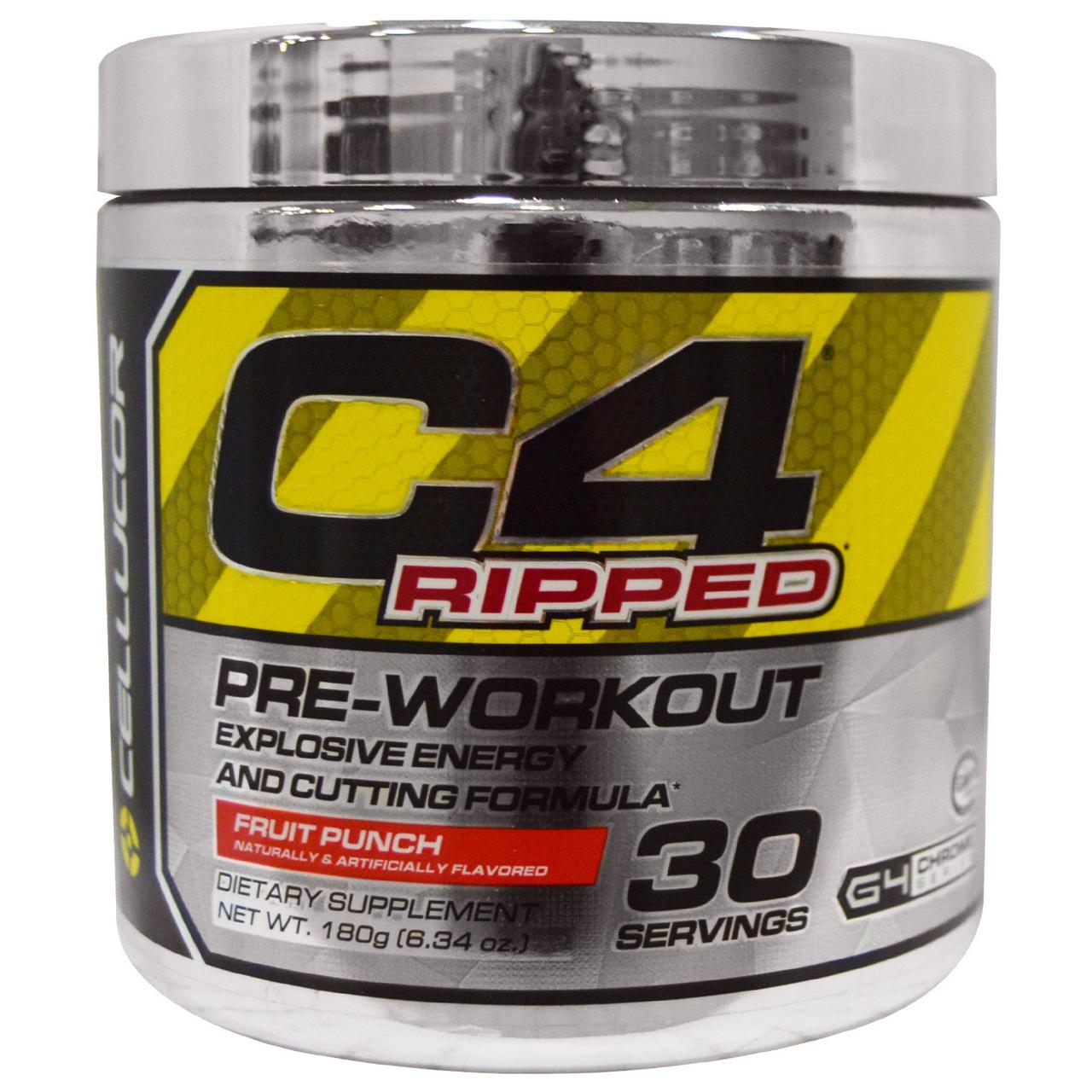 

Cellucor, C4 Ripped, Pre-Workout, со вкусом фруктового пунша, 180 г (6,34 унции)