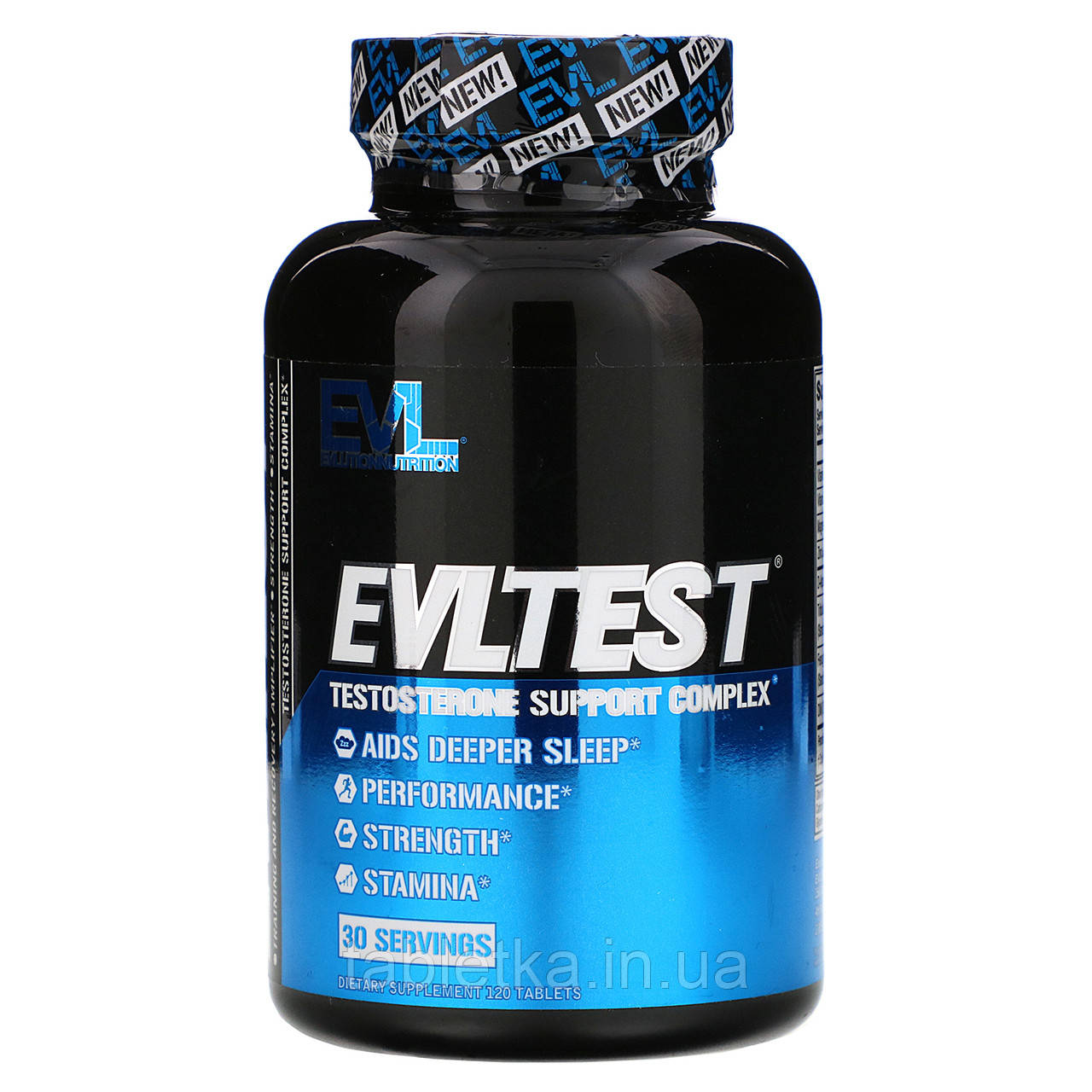 

EVLution Nutrition, EVLTest, комплекс тестостероновой поддержки, 120 таблеток