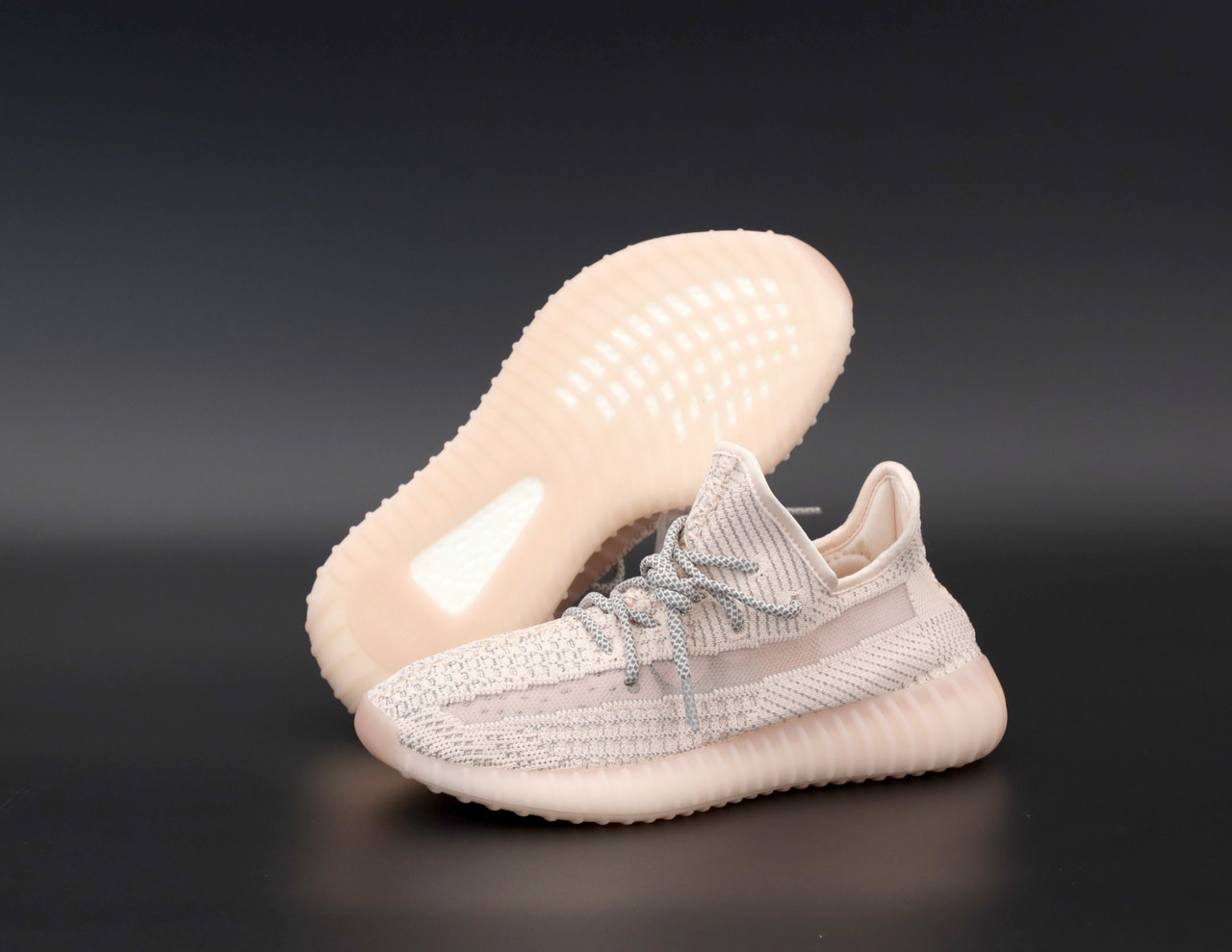 

Кроссовки женские Adidas Yeezy Boost 350 пудровые, полный рефлектив, АдиДас Изи Буст 350, код KD-12244 39