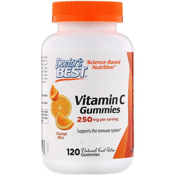 

Doctor's Best Vitamin C Gummies Orange Bliss – 250 mg на порцию - (120 шт.)