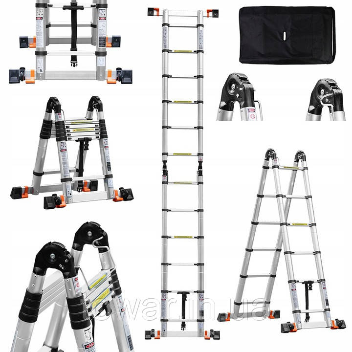 

Лестница стремянка телескопическая 620 cm