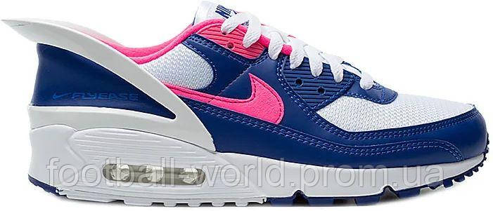 

Кроссовки Nike AIR MAX 90 FLYEASE сине-белые CU0814-101, Синий