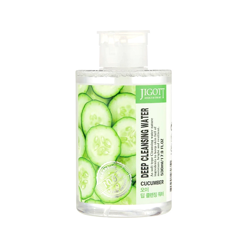 

Глубоко очищающая вода с экстрактом огурца Jigott Cucumber Deep Cleansing Water 530 мл