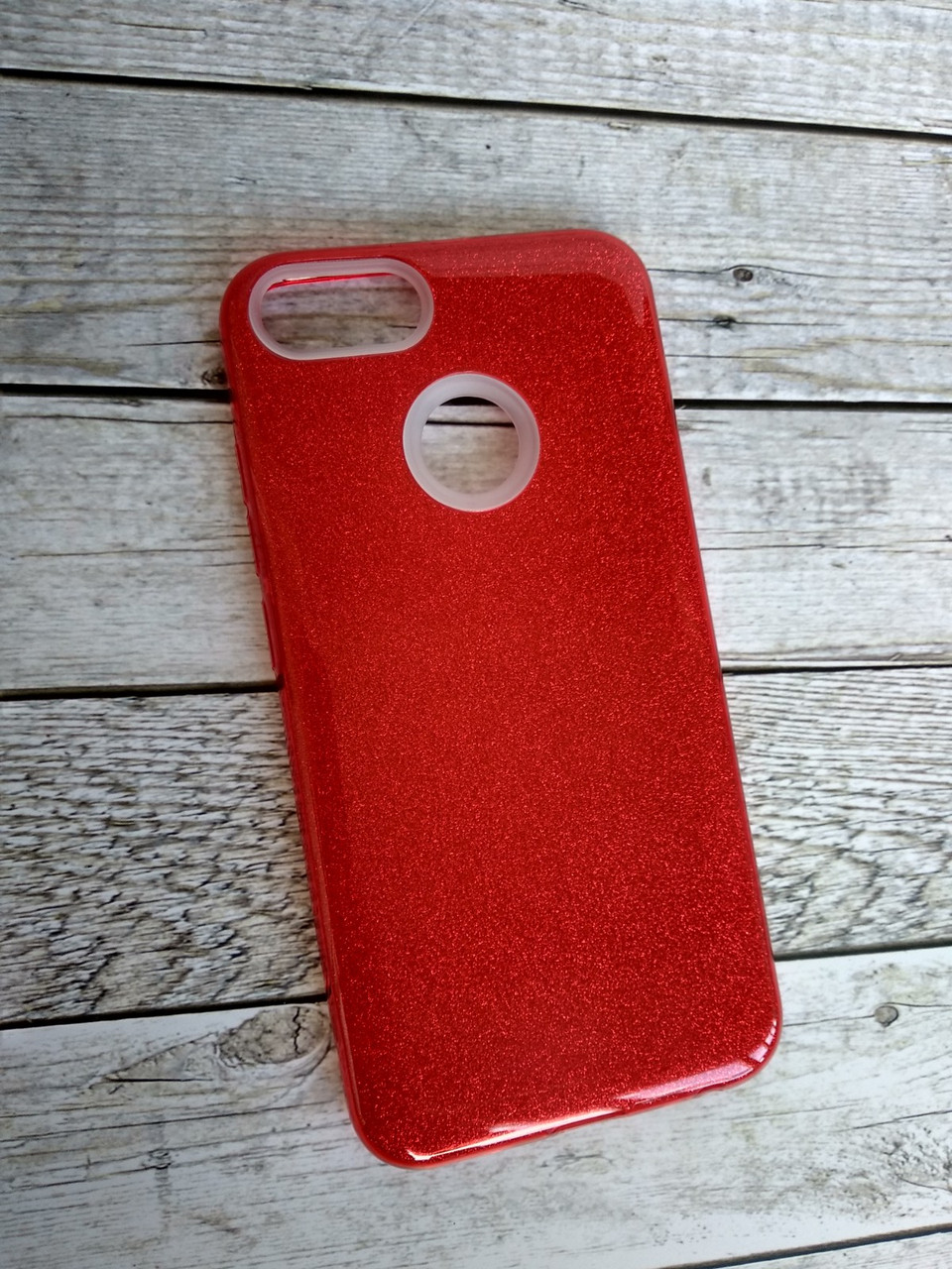 

Чехол Xiaomi Redmi 6 /6A Silicon+Plastic Remax Glitter red