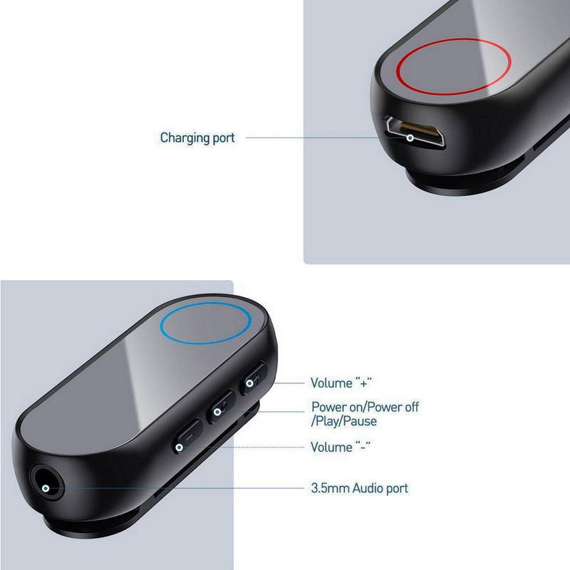Bluetooth адаптер для наушников Baseus BA02 White