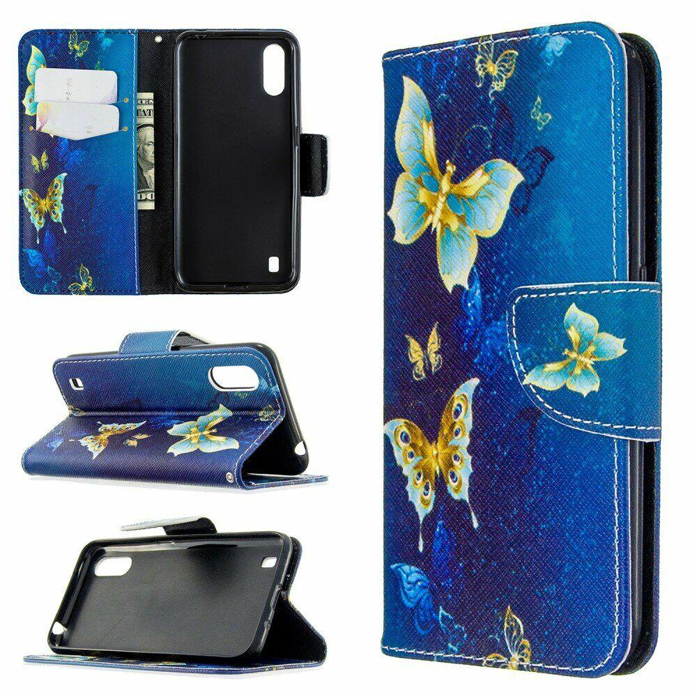 

Чехол-книжка Deexe Color Wallet для Samsung Galaxy A01 (A015) - Crystal Butterflies