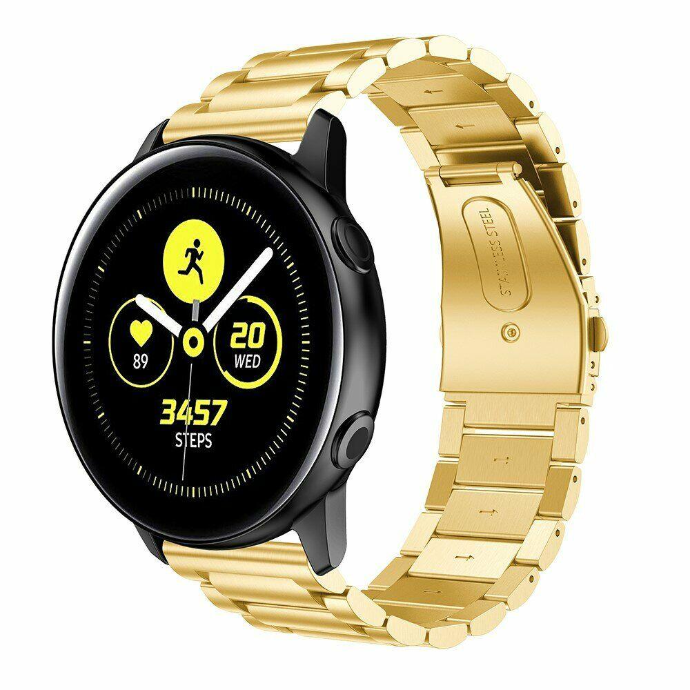 

Ремешок Deexe Stainless Steel для Samsung Watch Active - Gold