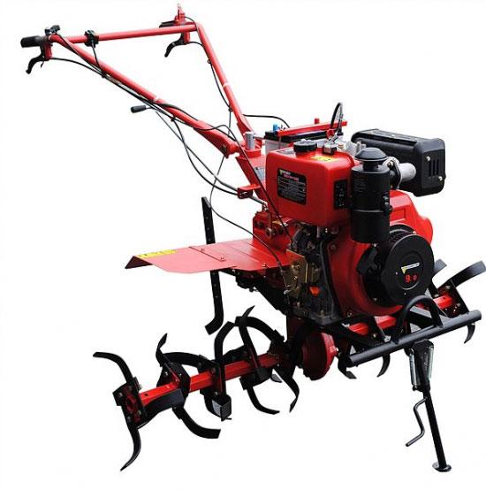 

Мотоблок дизельный 9 л.с. колеса 12", красный Forte 1350E (58916)