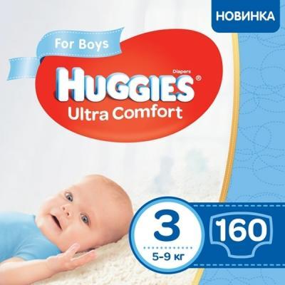 

Подгузник Huggies Ultra Comfort 3 Mega для мальчиков (5-9 кг) 160 шт (80x2) (5029054218099)