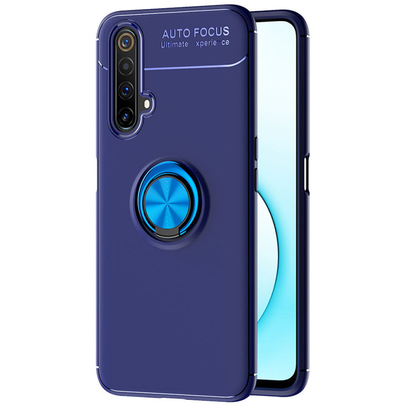 

TPU чехол Deen ColorRing под магнитный держатель (opp) для Realme X3 SuperZoom / X3 / X50, Синий / синий