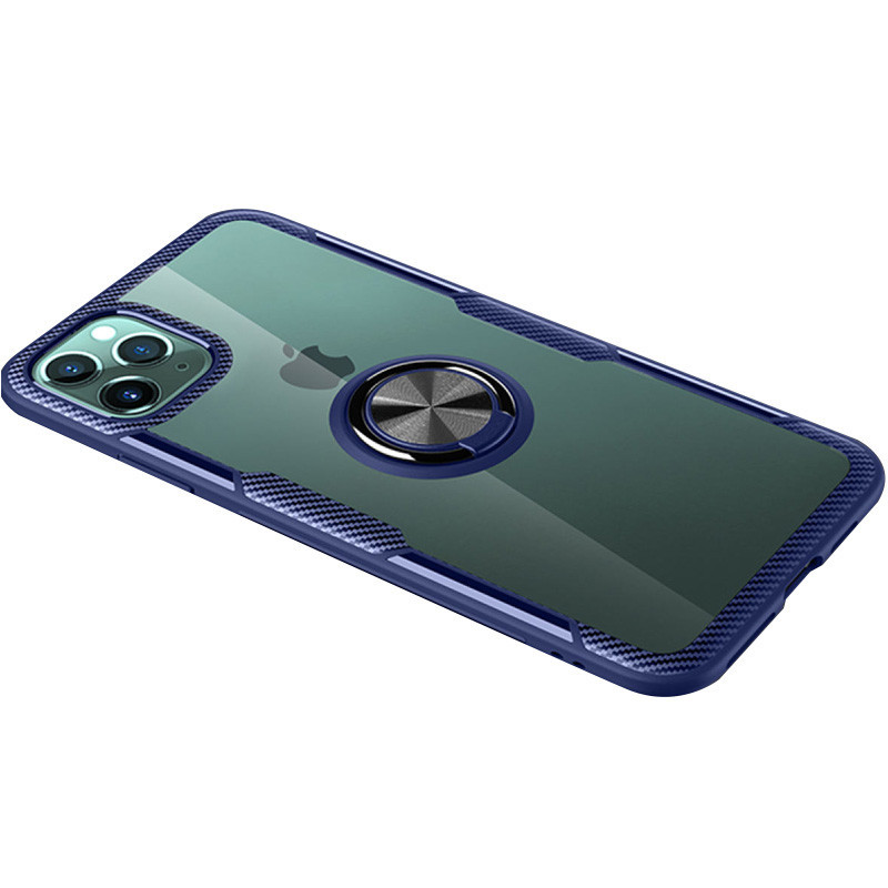 

TPU+PC чехол Deen CrystalRing for Magnet (opp) для Apple iPhone 11 Pro (5.8, Бесцветный / синий