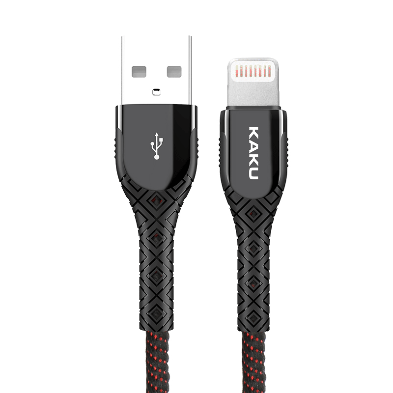 USB кабель с индикатором Kaku KSC-166 USB - Lightning 1.2m - Black&
