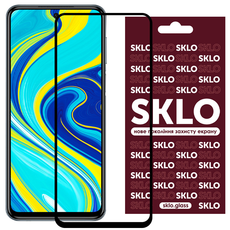

Противоударное защитное стекло SKLO Full Glue 3D NEW для Xiaomi Redmi Note 9s / Note 9 Pro / Note 9 Pro Max, Черный
