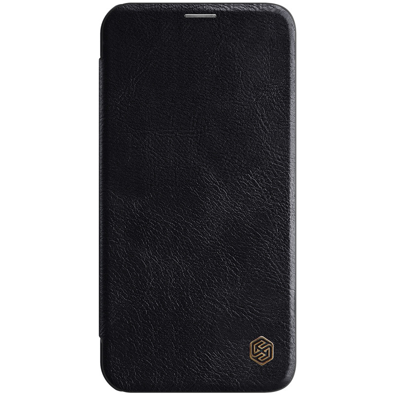 

Nillkin Apple iPhone 12 mini (5.4") Qin leather Black case Кожаный Чехол Книжка, Черный