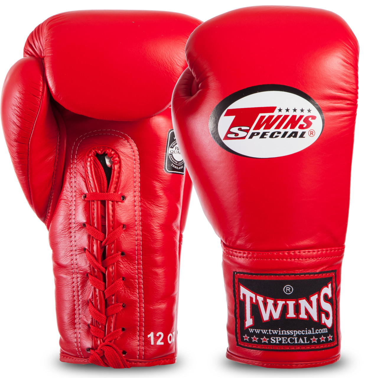 

Перчатки боксерские профессиональные кожаные на шнуровке TWINS Натуральная кожа Красные (BGLL1) 16 унций, Красный