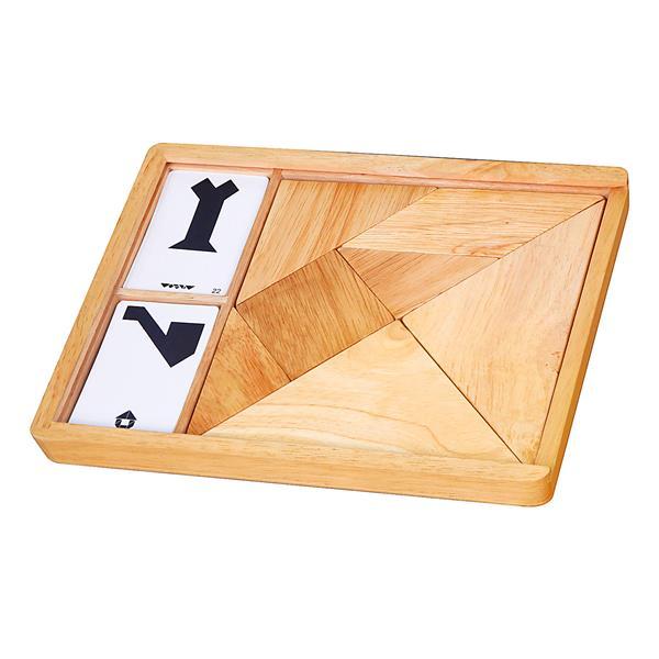

Игра-головоломка Viga Toys Деревянный танграм неокрашенный, 7 эл. (56301), Бежевый