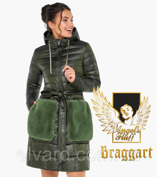 

Воздуховик Braggart Angel's Fluff 31845 | Осеннее-весенняя женская куртка цвет темный хаки