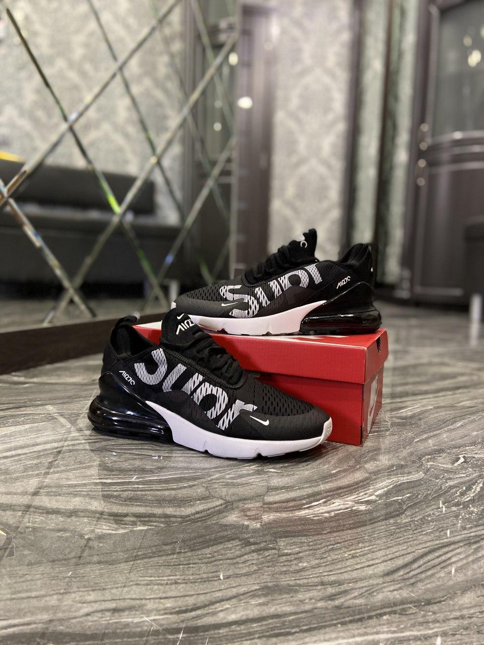 

Женские кроссовки Nike Air Max 270 Supreme Black / Найк Аир Макс 270 Суприм Черные, Черный