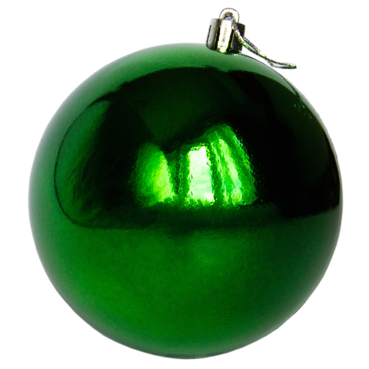Ялинкова іграшка - куля, D10 см, зелений, глянець, пластик  (250119)