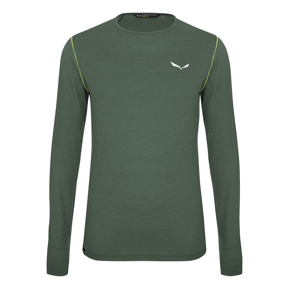 

Футболка Salewa Pedroc Alpine Wool Tee L/S Mns, Темно-зеленый