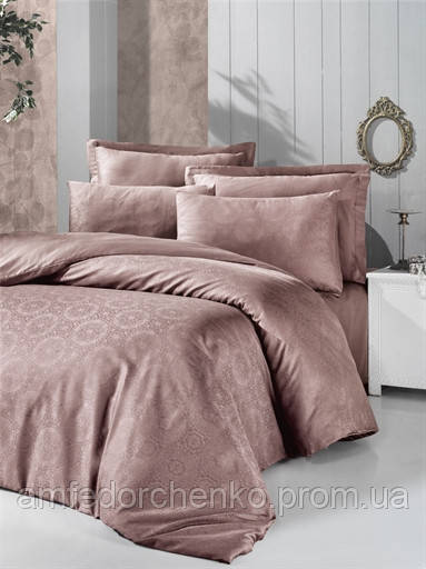 

КПБ VICTORIA Deluxe Jacquard Sateen VALERIA капучіно 200*220/2*50*70/2*70*70