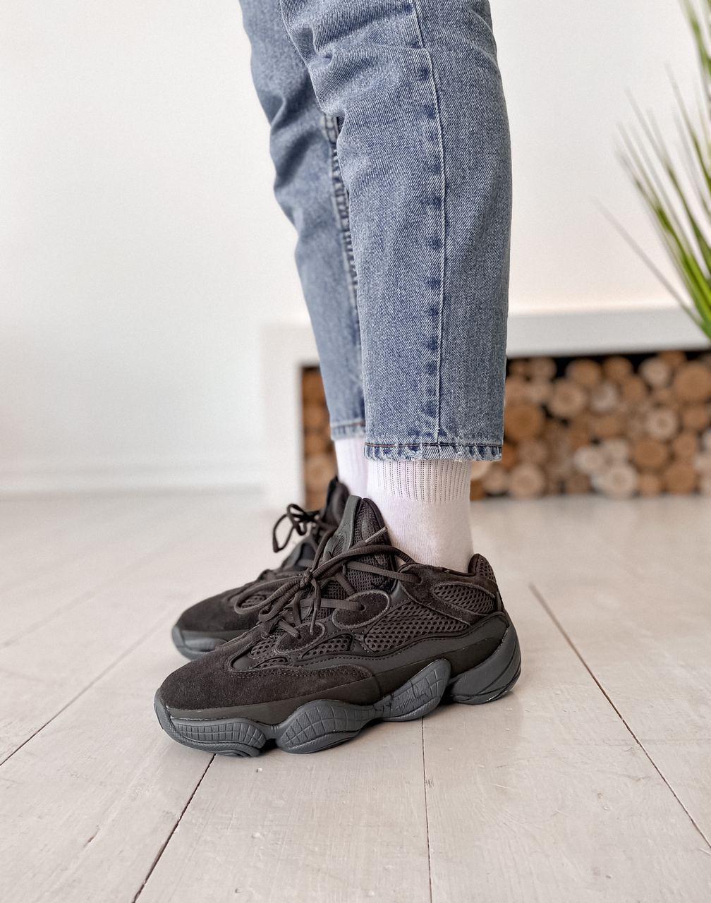 

Мужские кроссовки Adidas Yeezy 500 Utility Black Desert Rat / Адидас Изи 500 Черные 41, Черный