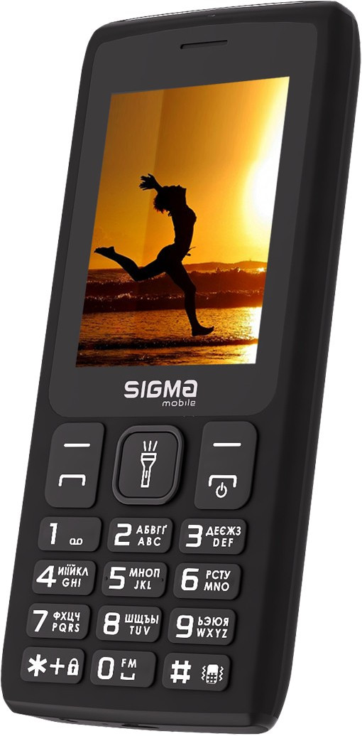 

Кнопочный телефон с фонариком и батареей большой емкости на 2 sim Sigma X-Style 34 NRG Black АКБ 4050мА*ч, Черный