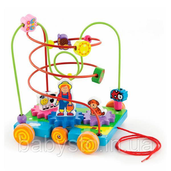 

Дерев'яний лабіринт-каталка Viga Toys Шестерінки (50120