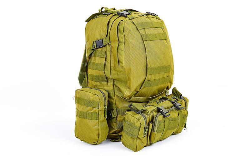 Рюкзак туристический бескаркасный со съемными поясными сумками RECORD 