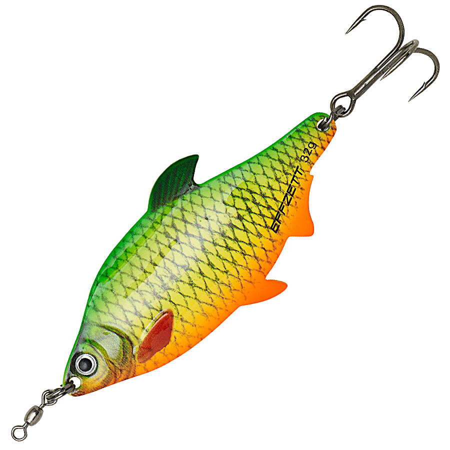 

Блесна-колебалка DAM Effzett Perch Spoon 32гр 9см (fire roach uv)