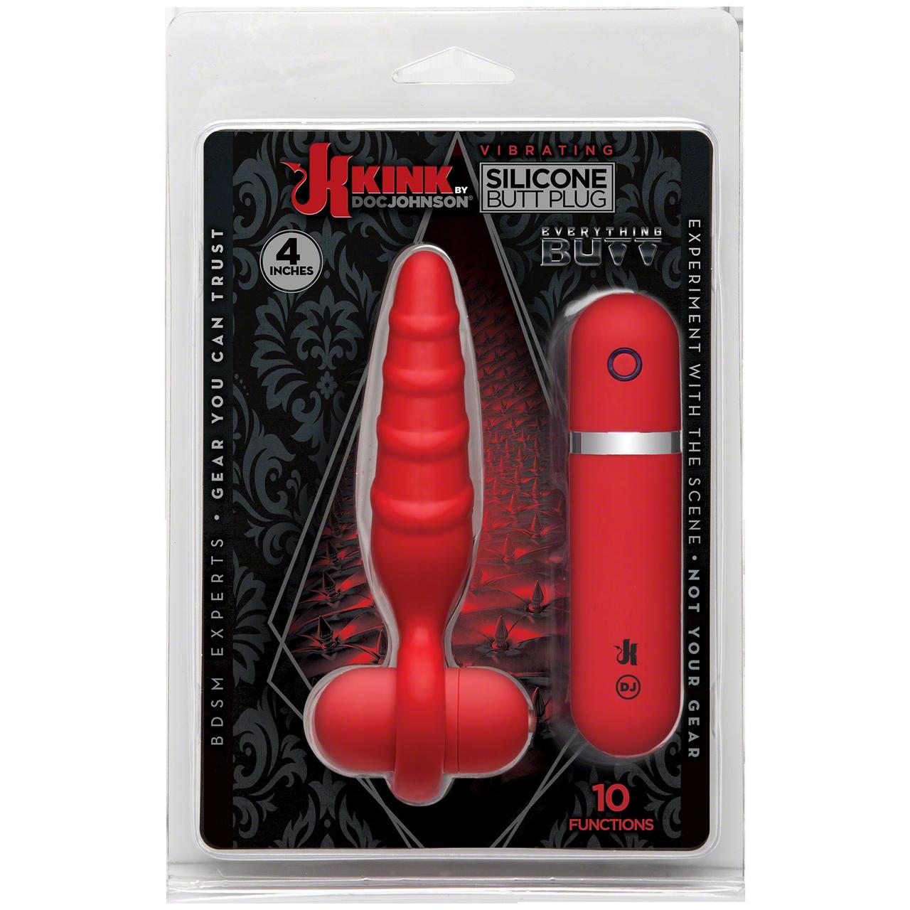 

Анальна пробка - KINK - Vibrating Silicone Butt Plug - 4 "