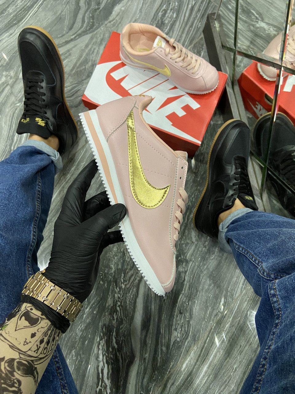 

Кроссовки Nike Cortez Pink Gold (Розовый) Женские Кроссовки Найк Кортез 39