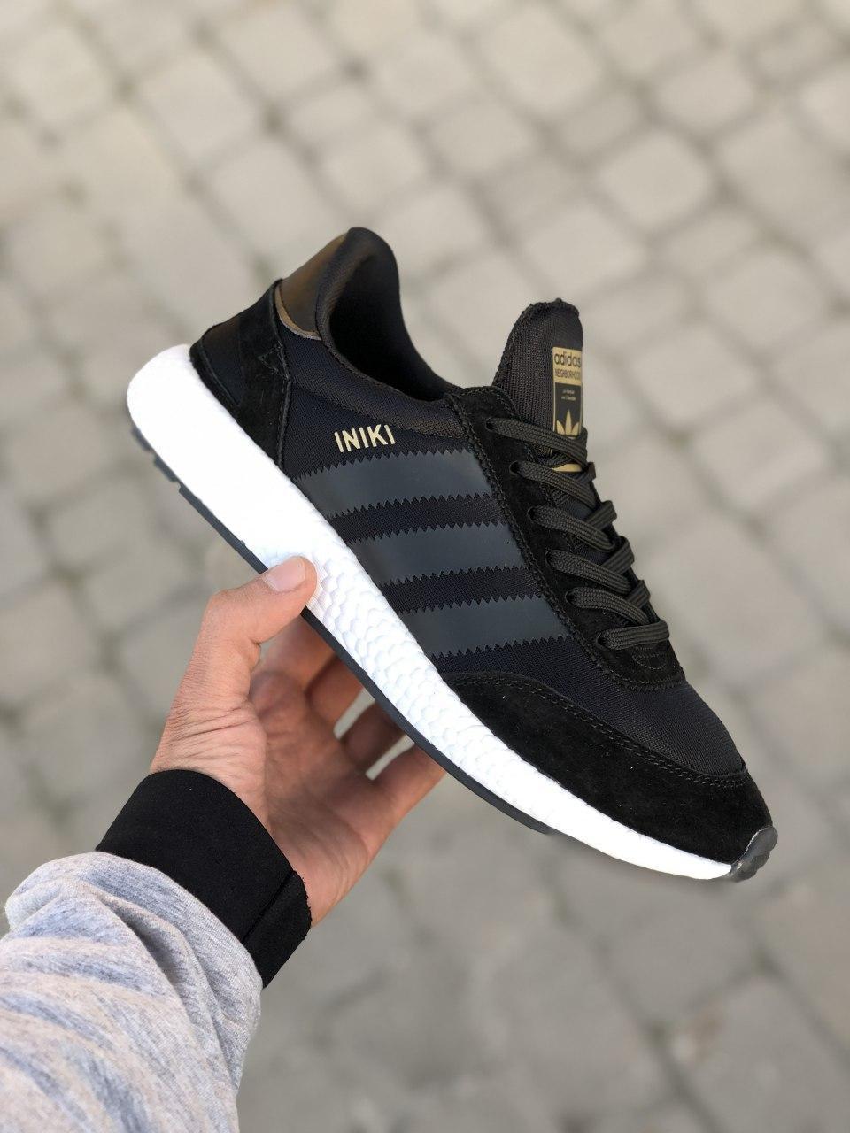 

Мужские кроссовки Adidas Iniki Runners Black / Адидас Иники Черные 44