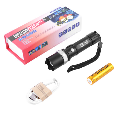 

Фонарь Police 8626C-XPE+COB, ЗУ micro USB, 1х18650, zoom