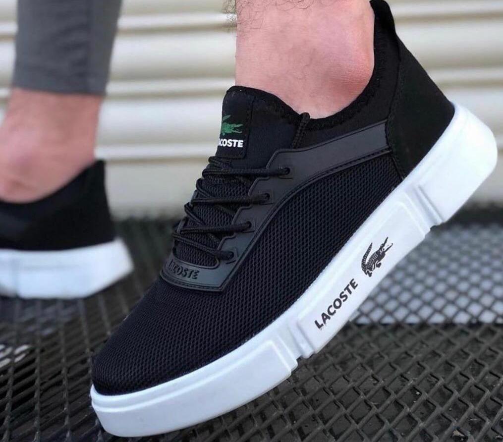 

Мужские Кроссовки Lacoste Black-White Черно-Белые 41 размер, Черно-белый