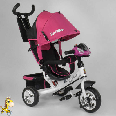 

Велосипед 3-х колёсный 6588 - 22-815 Best Trike (1) Розовый, Колесо Пена d=29см. переднее, d=26см.задние,Фара, в коробке