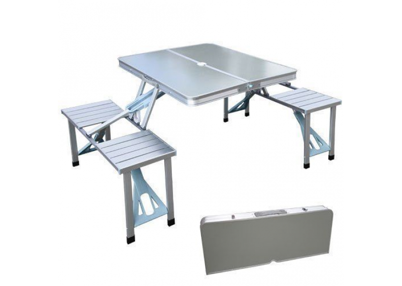 

Раскладной туристический стол и стулья Folding Picnic Table 86x68 см, походный набор стол и стулья! Акция