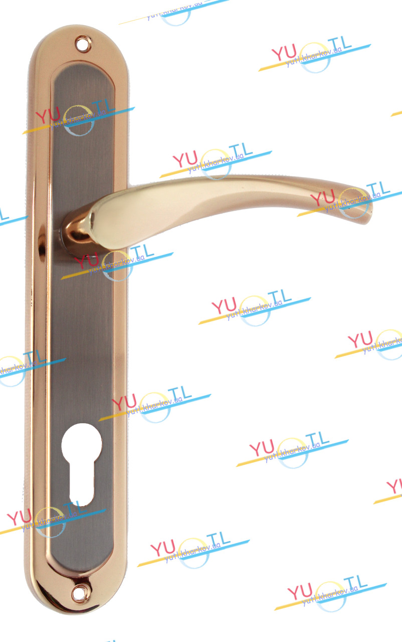

Дверная ручка YUTL Браво сатин-альбрюфин Входная 85 мм