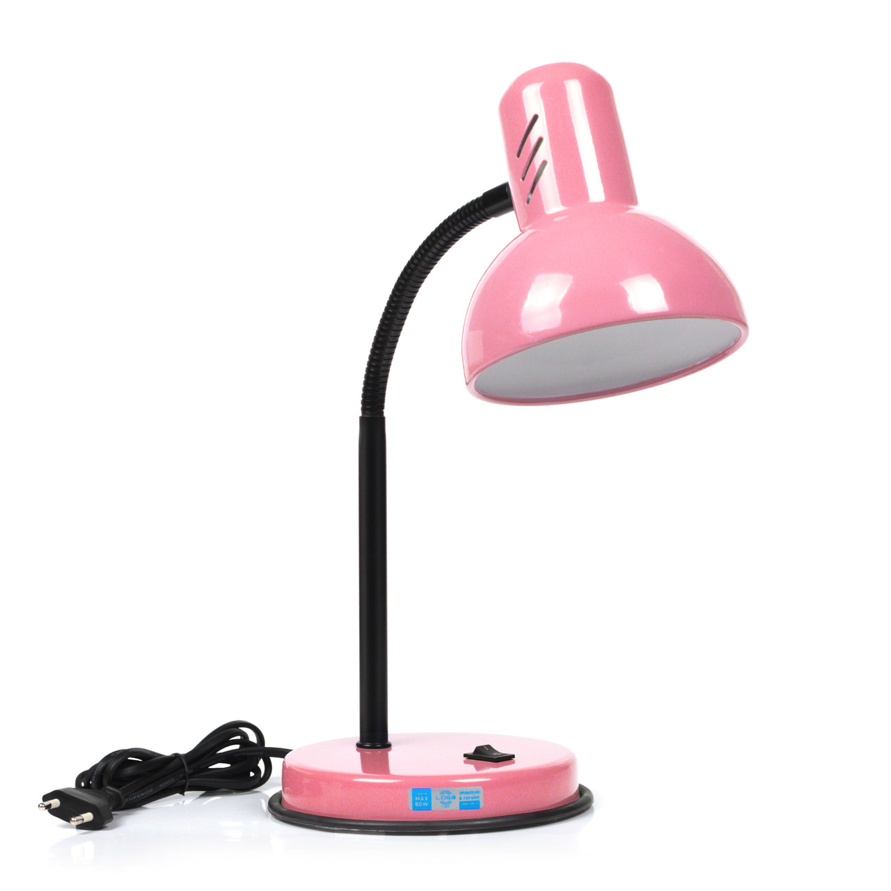 Лампа настільна рожева під лампочку "Корал"