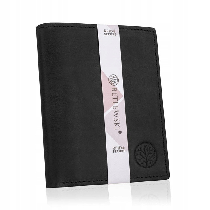 

Шкіряний гаманець BETLEWSKI RFID 12,8 х 10 х 2,5 (BPM-HT-62) - чорний, Черный