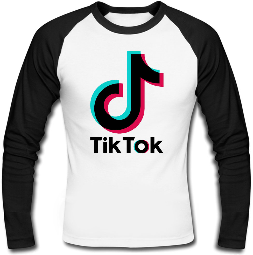 

Футболка с длинным рукавом Fat Cat TikTok - Big Logo (белая с чёрными рукавами