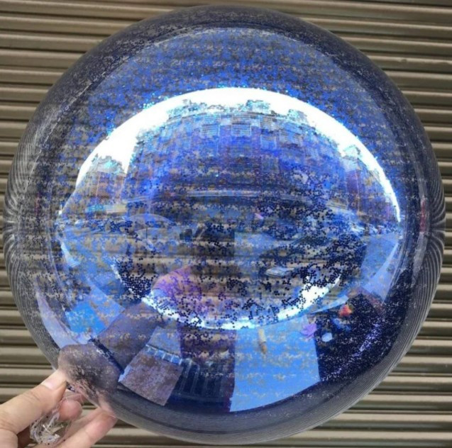 Куля-сфера 3D Deco Bubble з глітером 18"(45 см)
