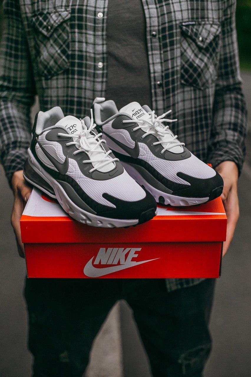 

Мужские кроссовки Nike Air Max 270 x React Element Gray White / Найк Аир Макс 270 Реакт Элемент Серые Белые 44, Серый