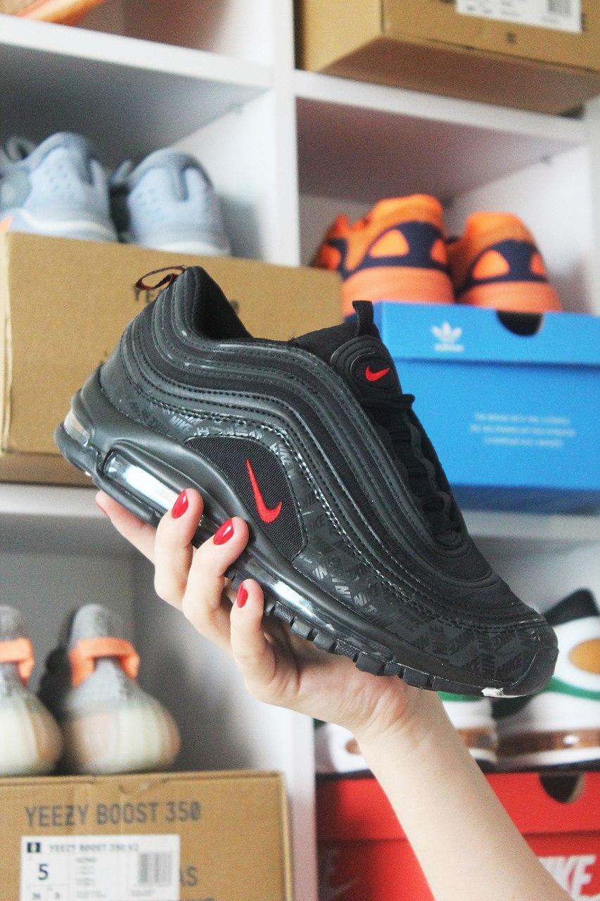 

Мужские кроссовки Nike Air Max 97 Black Red / Найк Аир Макс 97 Черные Красные 43, Черный