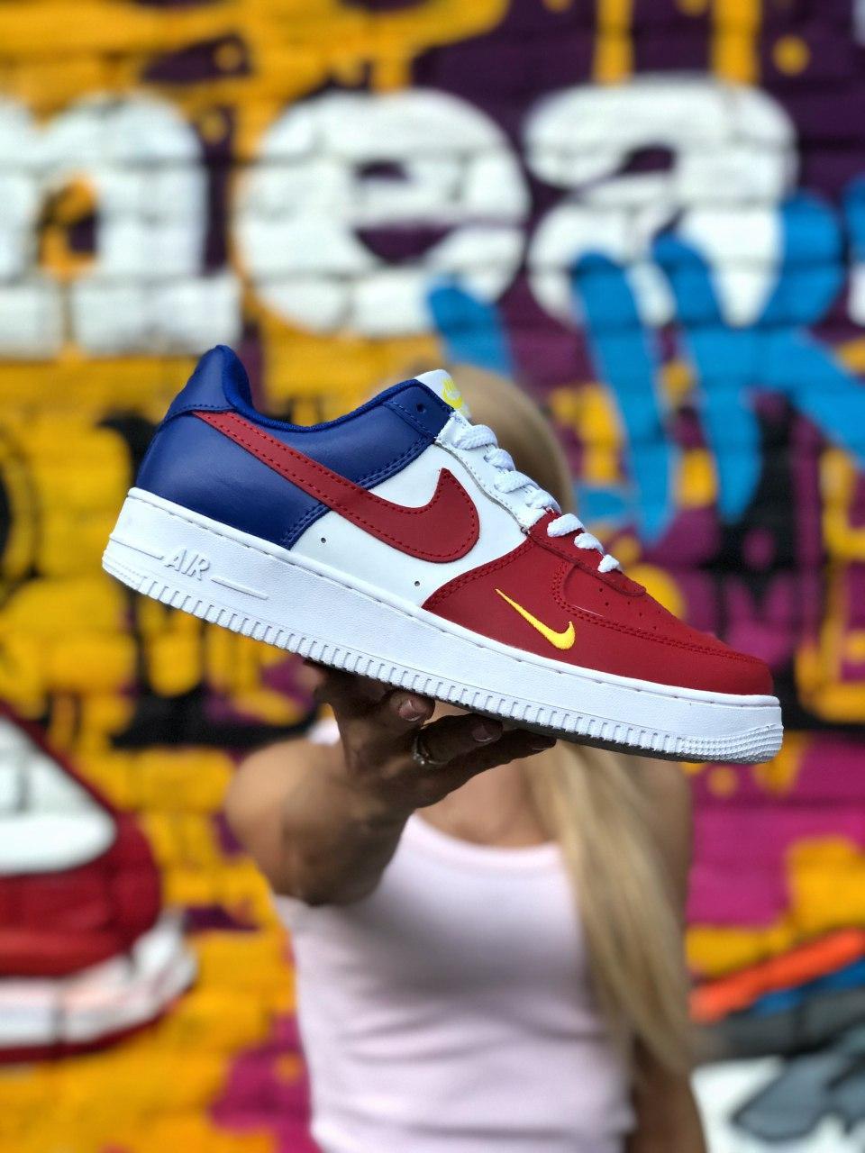 

Мужские кроссовки Nike Air Force Red Blue White / Найк Аир Форс 44, Разные цвета