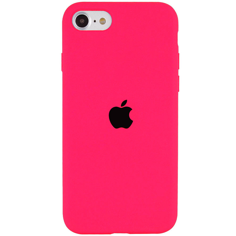 

Чехол Silicone Case Full Protective (AA) для Apple iPhone SE (2020), Розовый / barbie pink