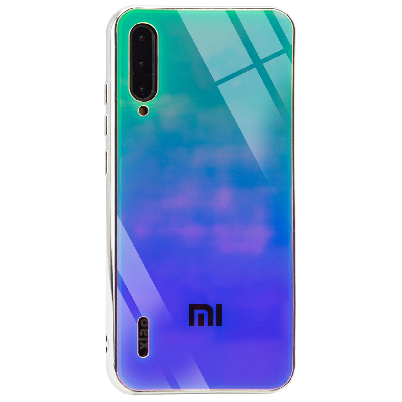 

TPU+Glass чехол Gradient Rainbow с лого для Xiaomi Mi A3 (CC9e), Зеленый