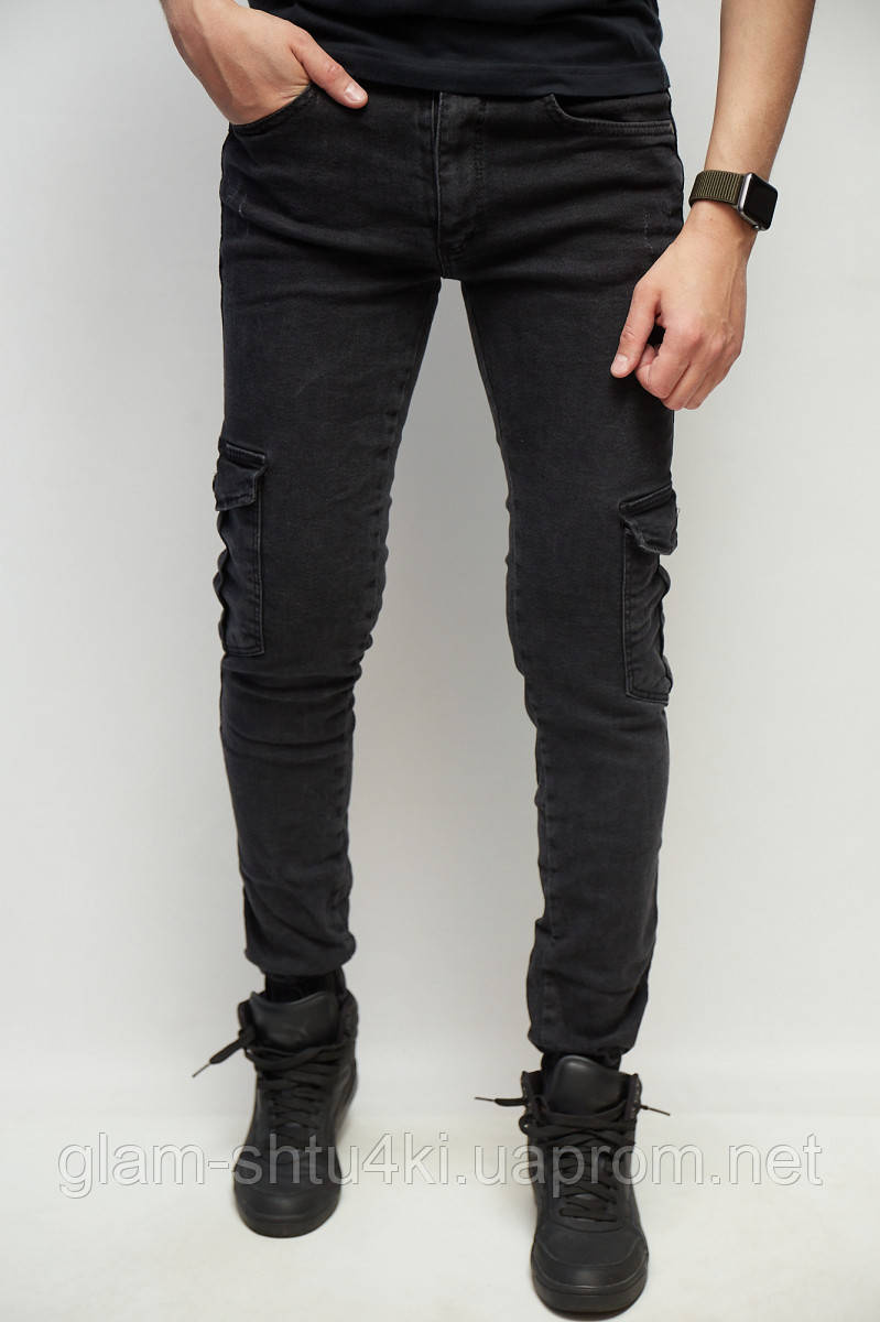 

Джинсы джогеры RC Joggers 6897 с корманами черные