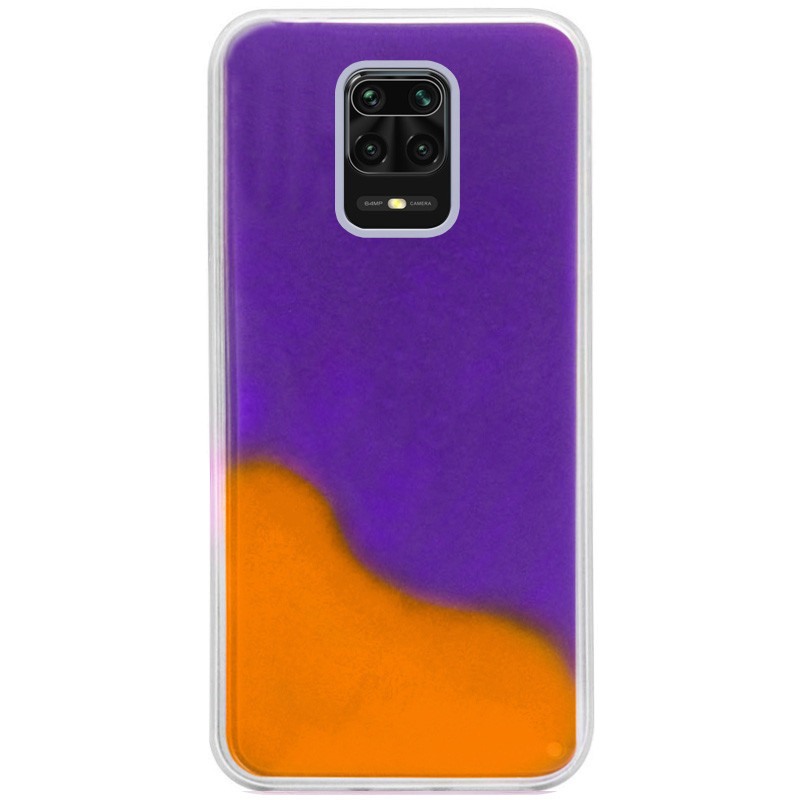 

Неоновый чехол Neon Sand glow in the dark для Xiaomi Redmi Note 9s / Note 9 Pro / Note 9 Pro Max, Фиолетовый / оранжевый